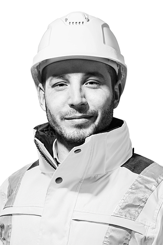 Portret foto van Niklaus in het zwart/wit